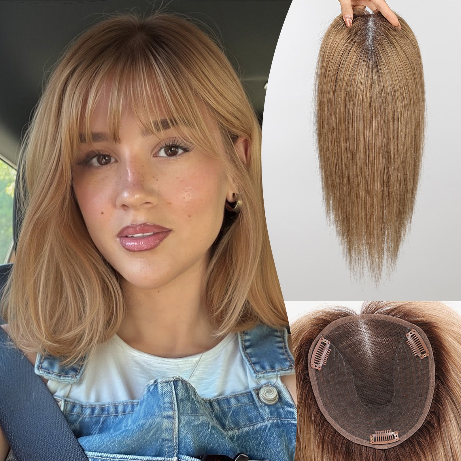 Image of starluck Hair Toppers for Women Real Human Hair with thinning 6