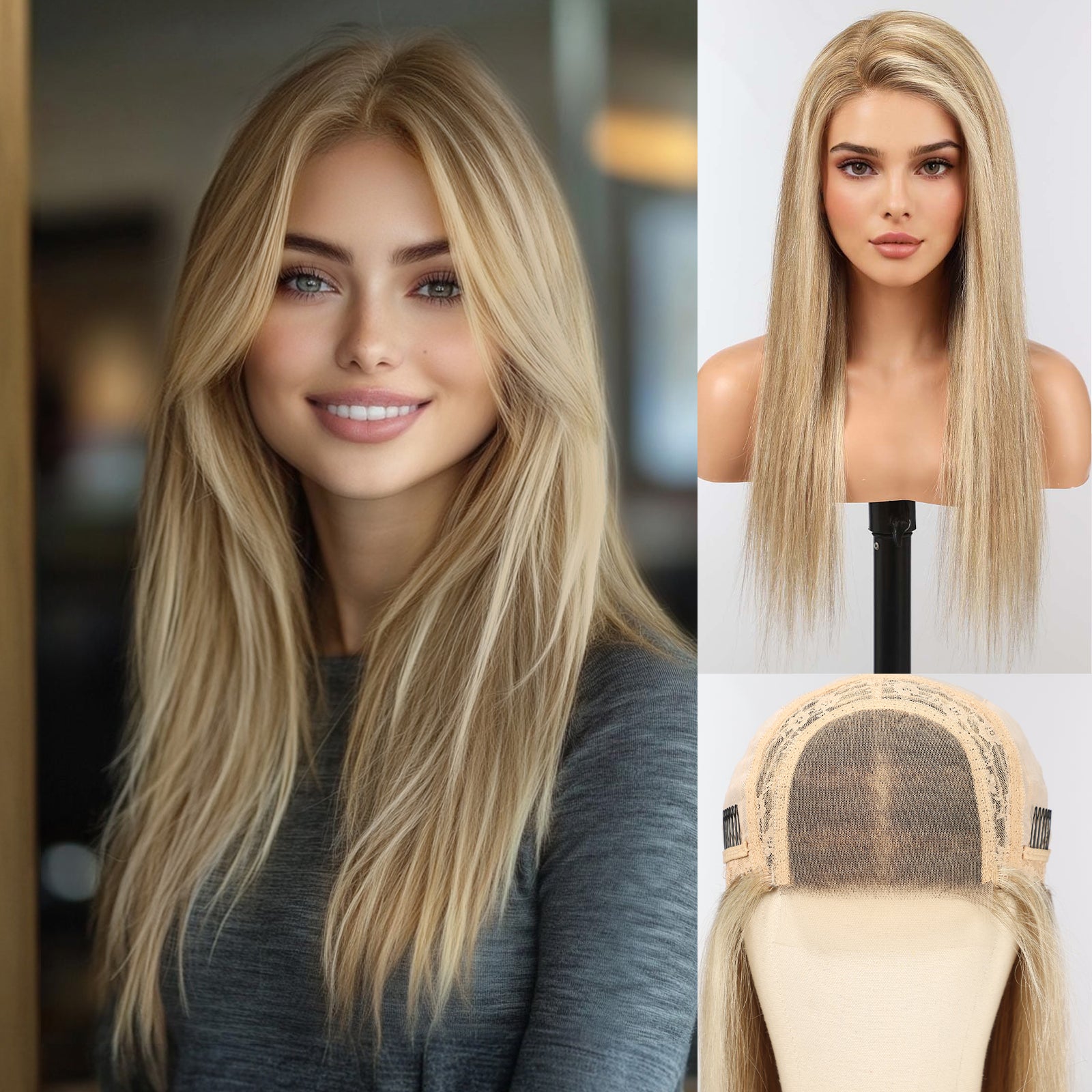 starluck Wigs Human Hair Lace Front Wigs Human Hair for Women Pelucas De Mujer Pelo Humano 16 Inch Realistic and Natural Daily Wear