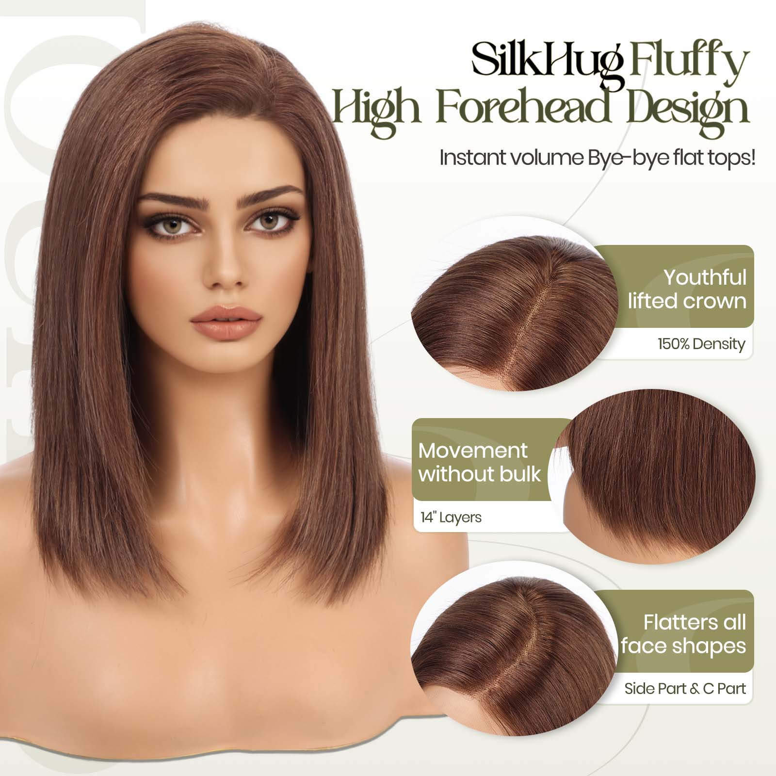 Image of Wig for Women – HD Lace Front Human Hair Wig, 14