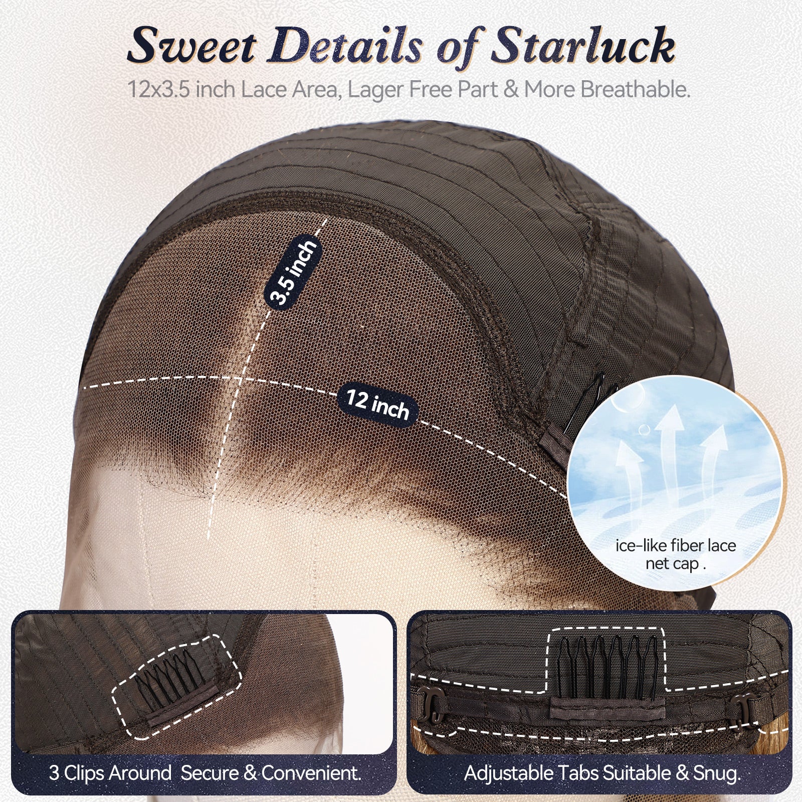 Image of starluck Mixed Brown Wigs 100% Human Hair Lace Front Wigs Human Hair for White Women Pelucas De Mujer Pelo Humano 16 Inch Wavy Realistic and Natural Daily Wear