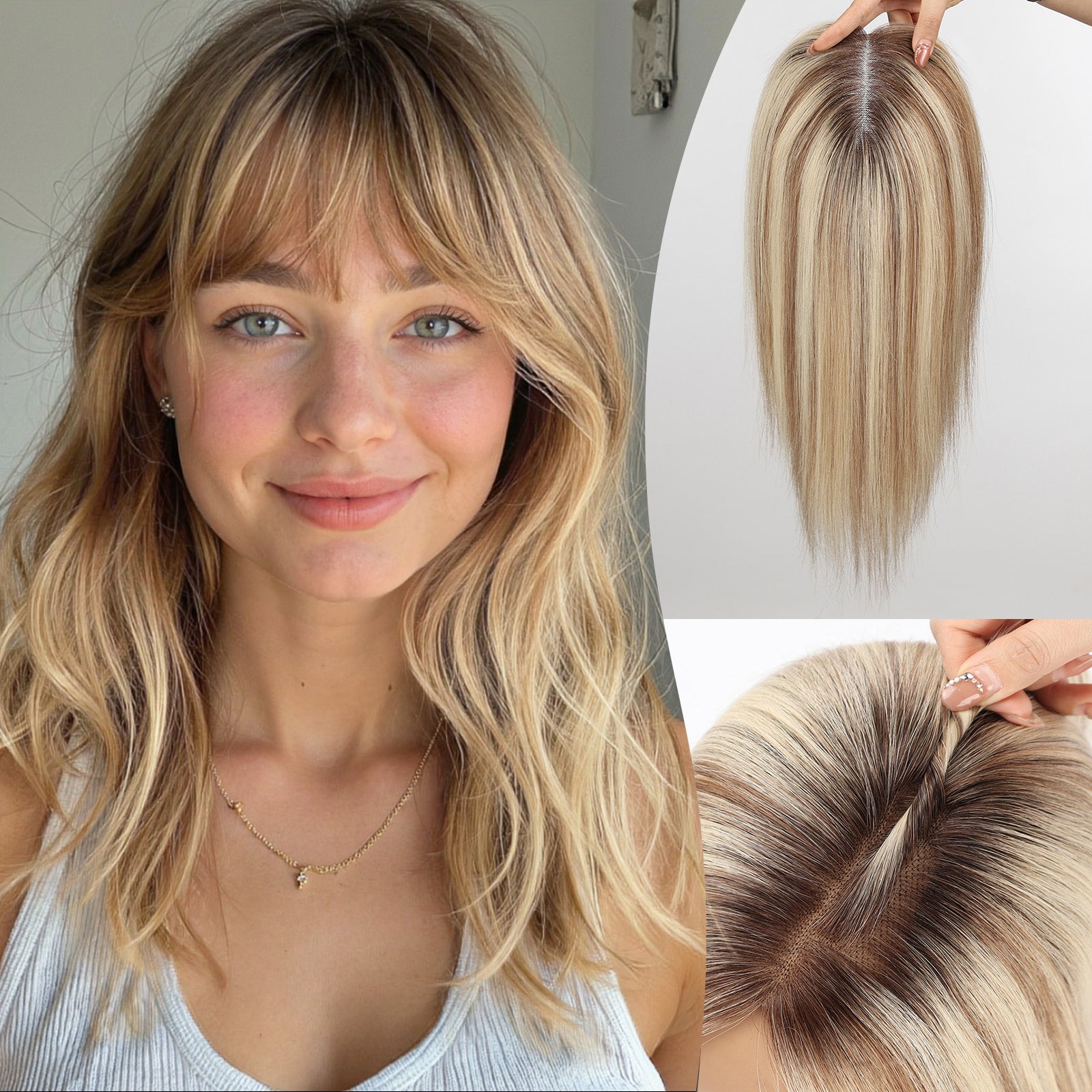 Image of starluck Hair Toppers for Women Real Human Hair with thinning 6