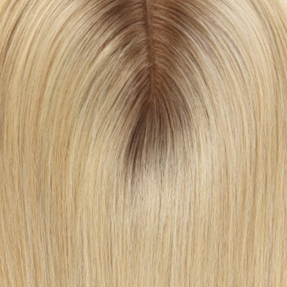 Image of starluck Human Hair Toppers for Women Real Human Hair No Bangs 4 * 5.5 inch Base 12 inch SilkHug Hair Topper for Women Cover Grey Roots