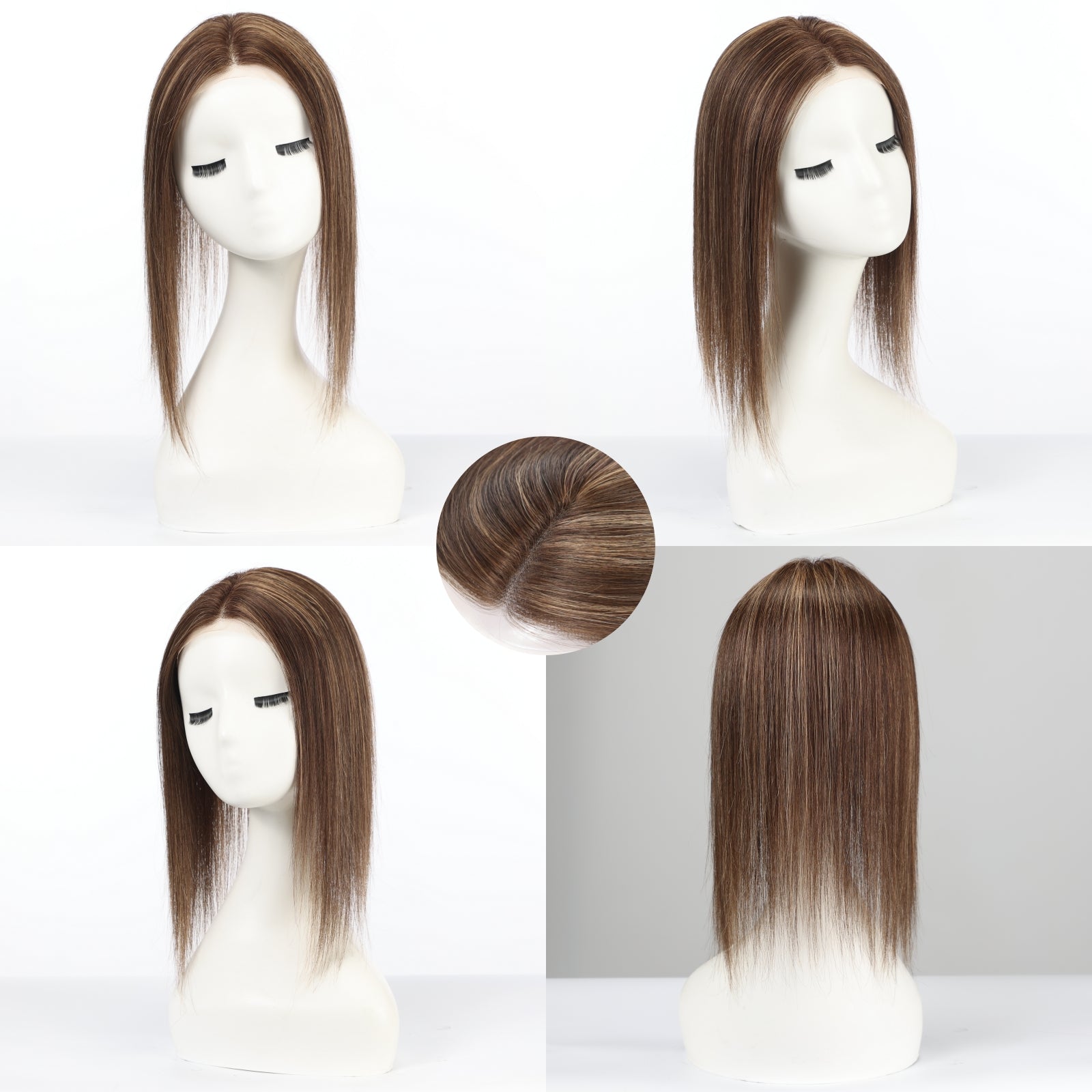 Image of Starluck Hair Topper Real Human Hair Lace Front, SilkHug 5
