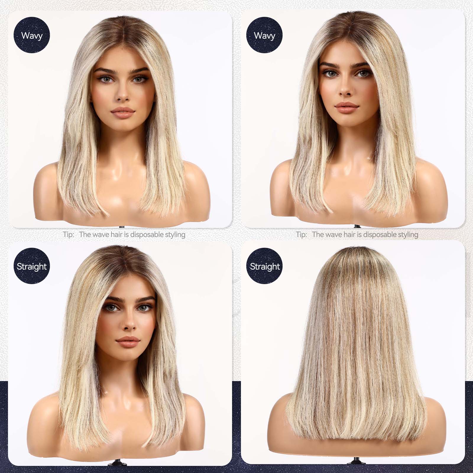 Image of Starluck Wigs Human Hair Lace Front Wigs Human Hair for Women Straight Pelucas De Mujer Pelo Humano