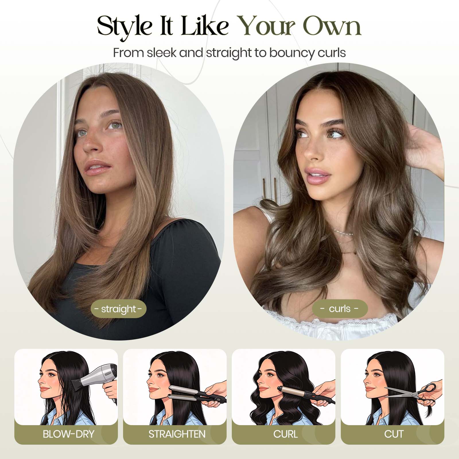 Image of Starluck Hair Topper Real Human Hair Lace Front, SilkHug 5