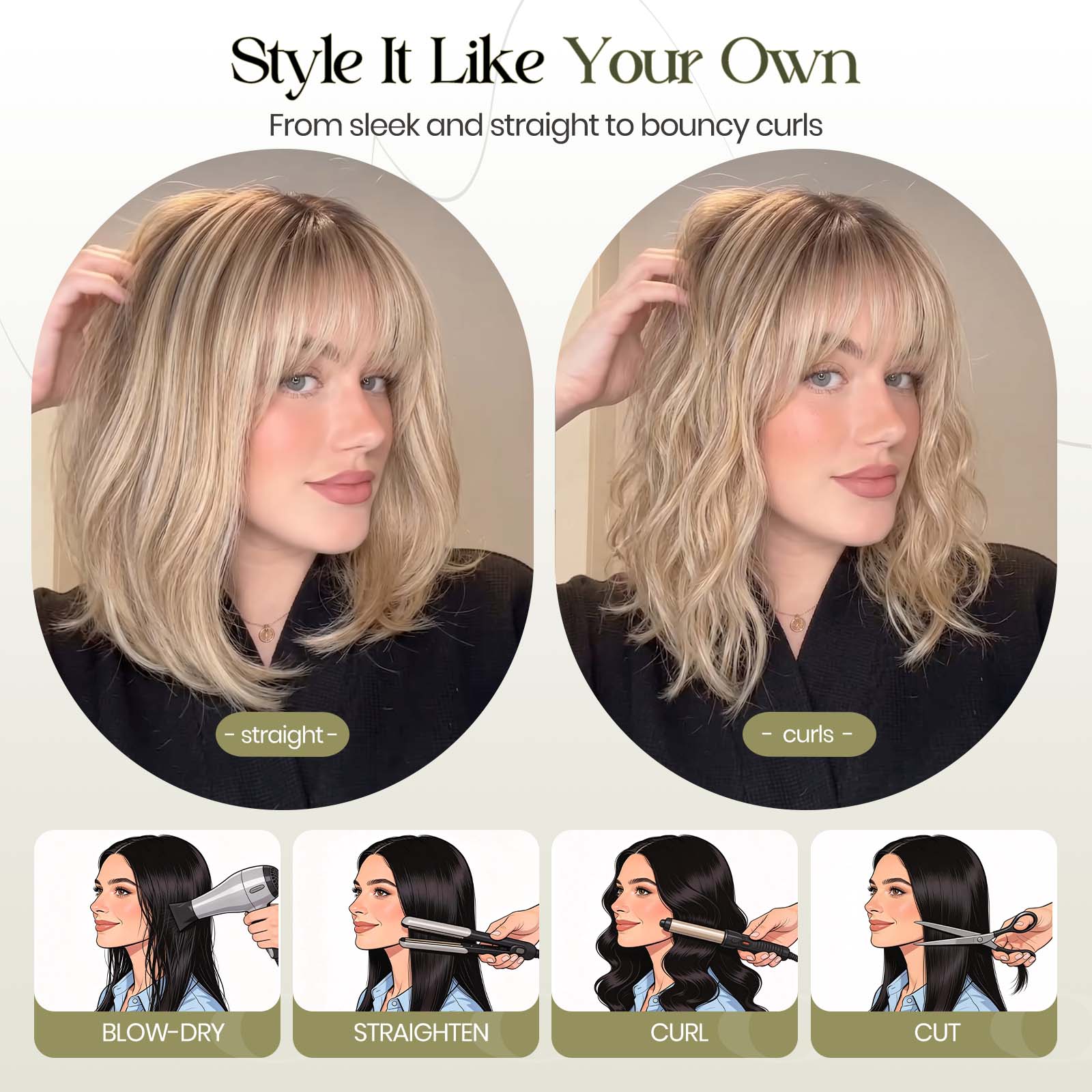 Image of Extensiones de cabello humano SilkHug con base que imita la piel, base de 6