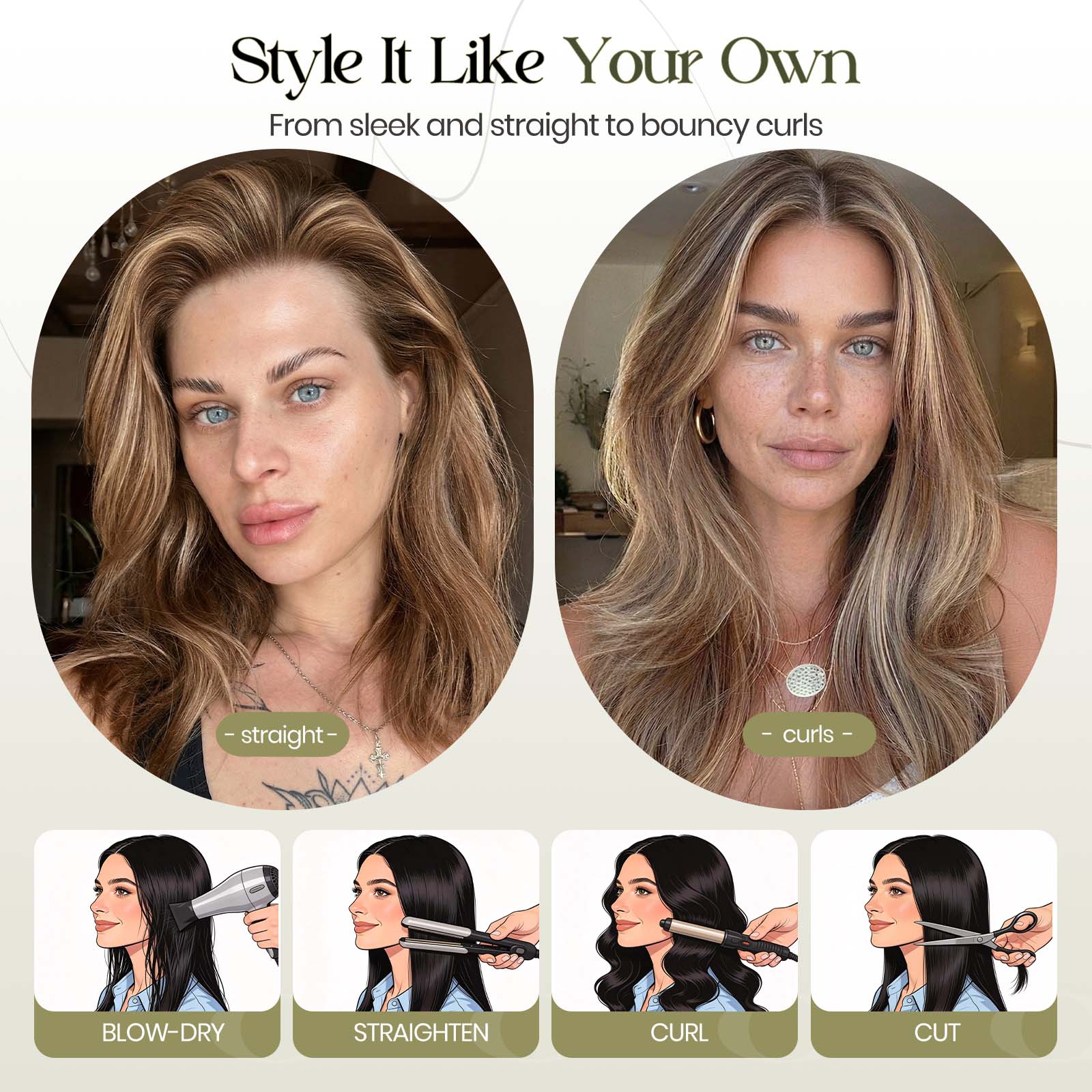 Image of Starluck SilkHug Human Hair Topper with Skin-Imitating Essentials Base, 6