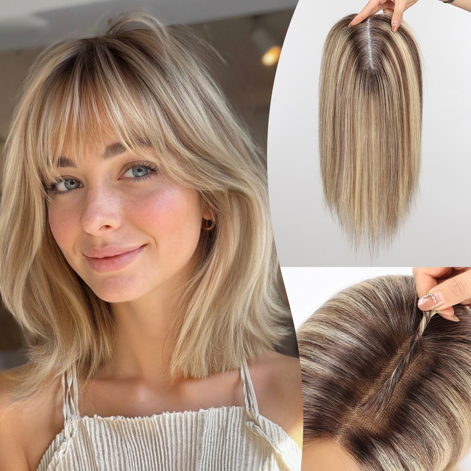 Image of starluck Hair Toppers for Women Real Human Hair with thinning 6