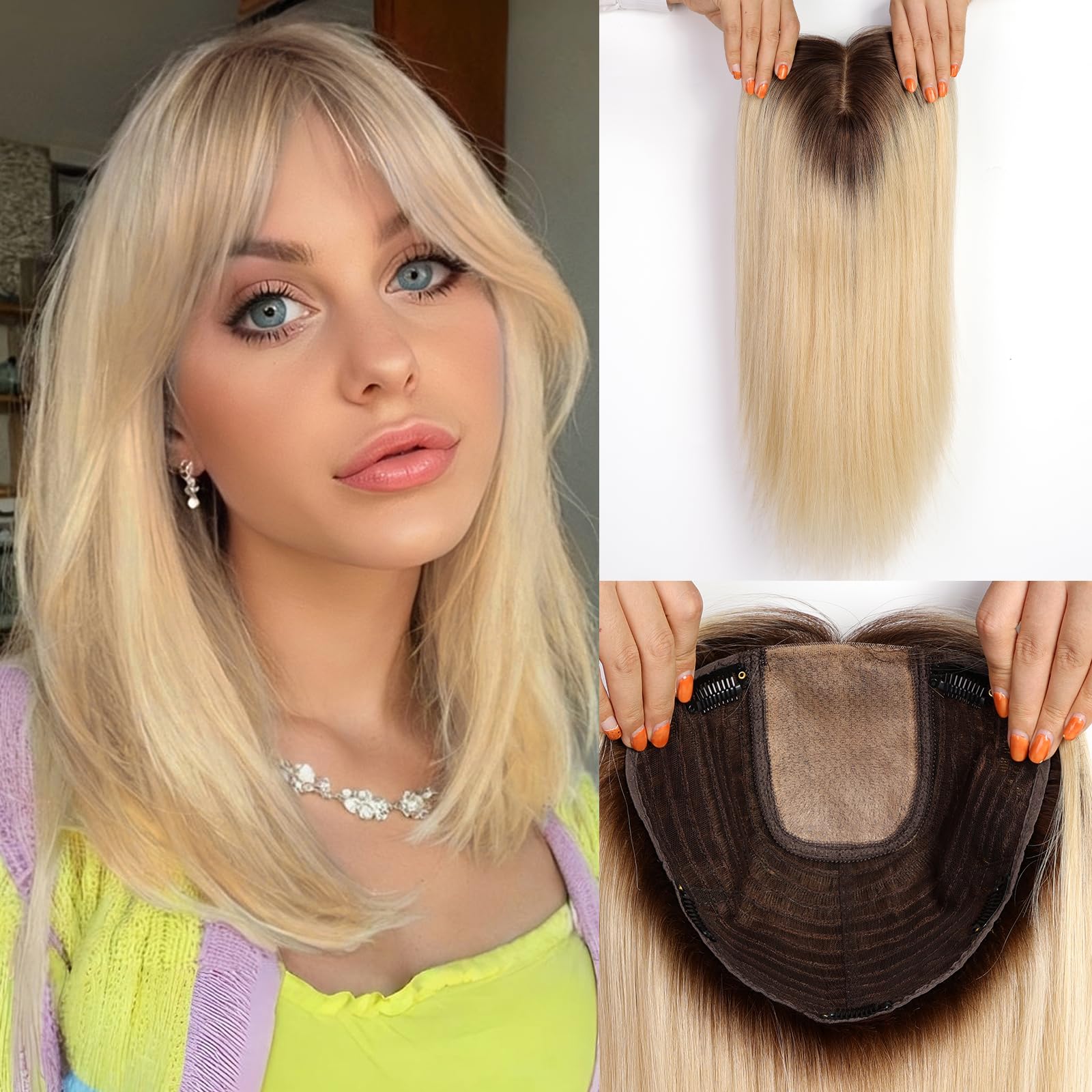 starluck 16 inch Hair Toppers for Women 9