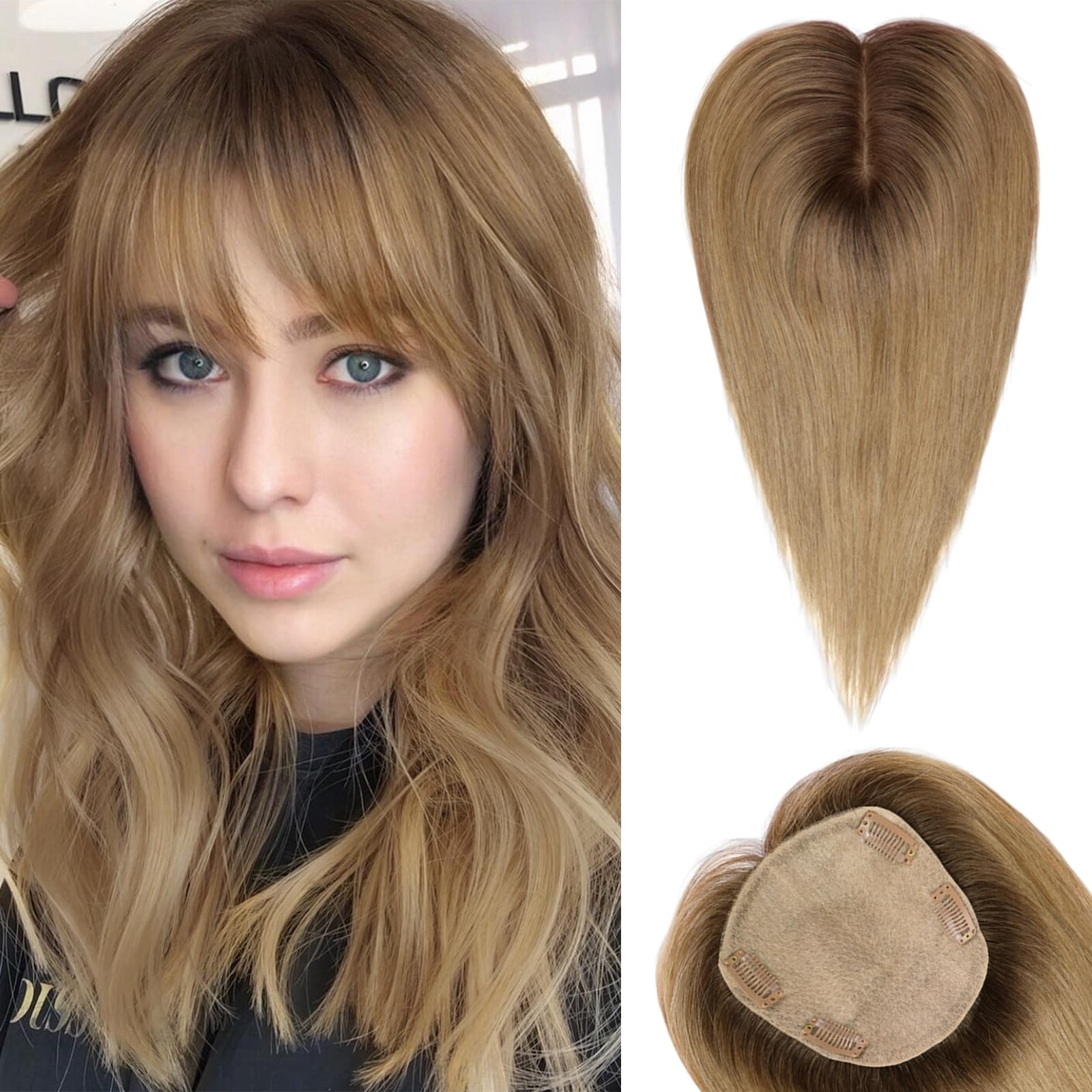 Image of starluck Hair Toppers for Women with Bangs 10 inch, 5