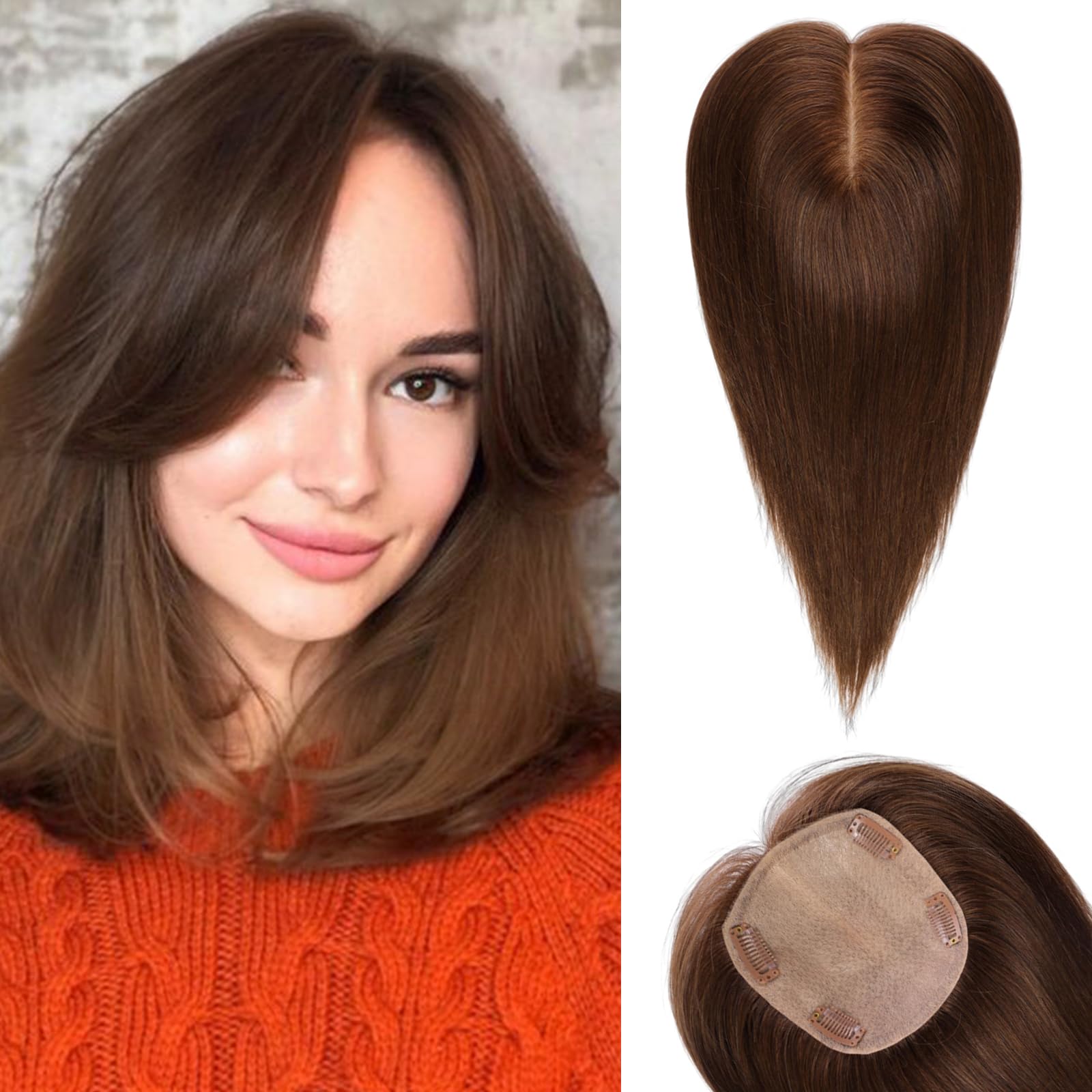 Image of starluck Hair Toppers for Women Real Human Hair, 5