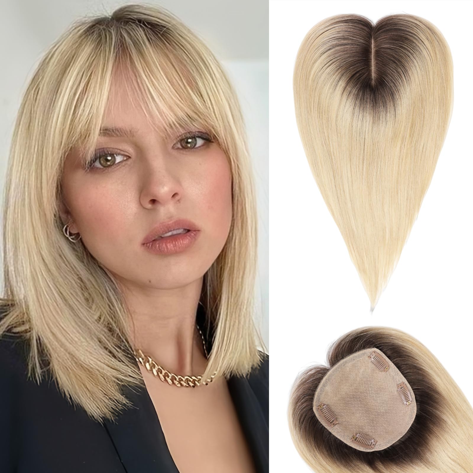 starluck Hair Toppers for Women with Bangs 10 inch, 5