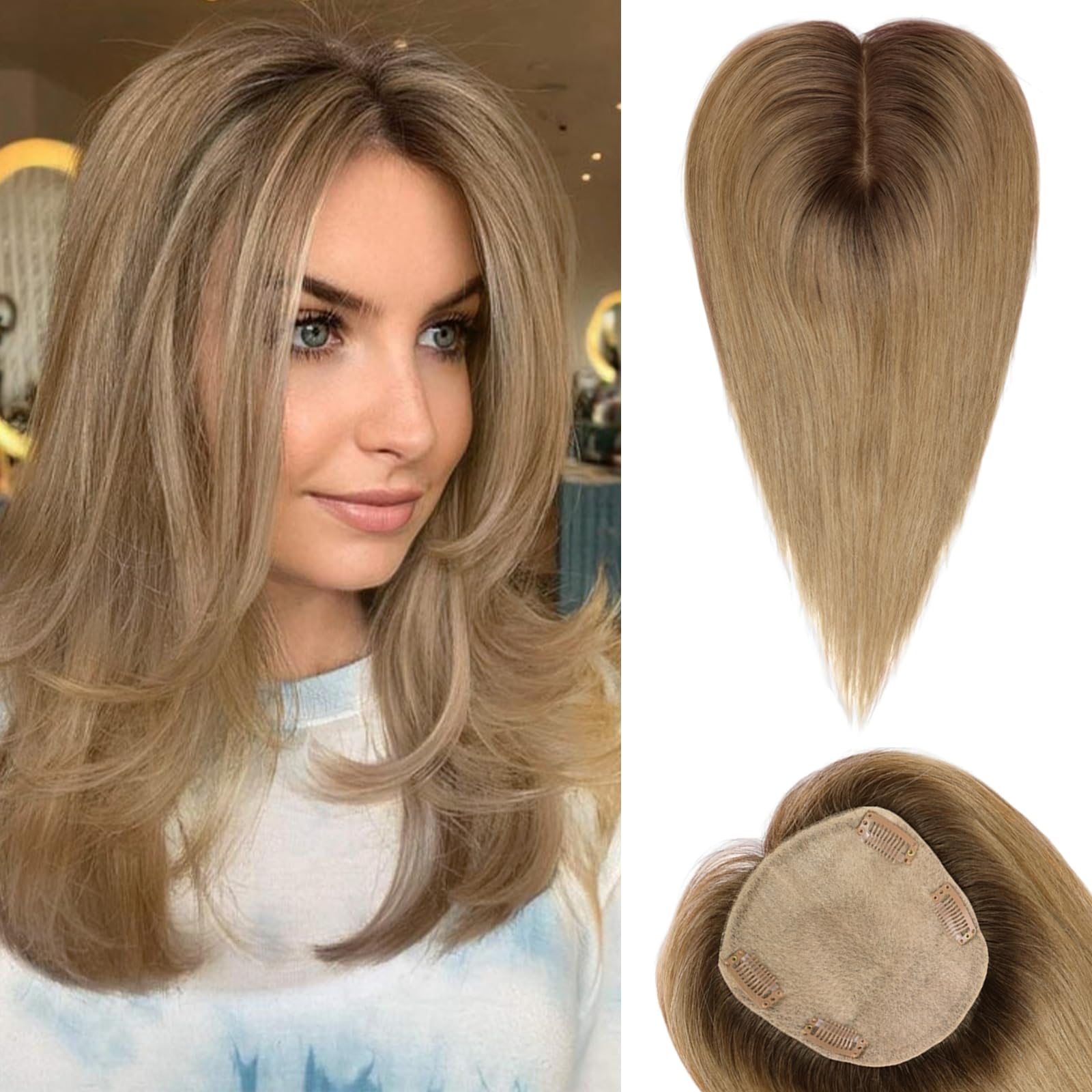 Image of starluck Hair Toppers for Women Real Human Hair, 5