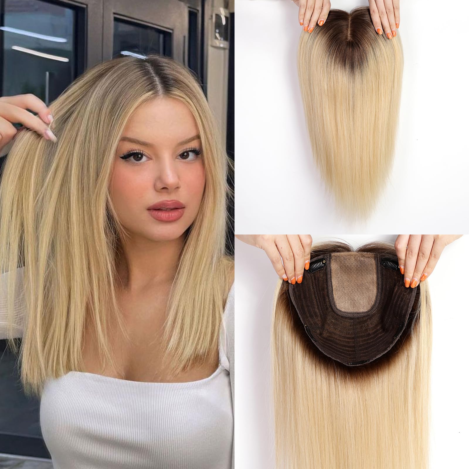 starluck 16 inch Hair Toppers for Women 9