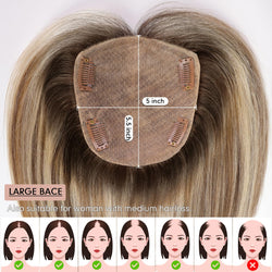 Image of starluck Hair Toppers for Women Real Human Hair, 5