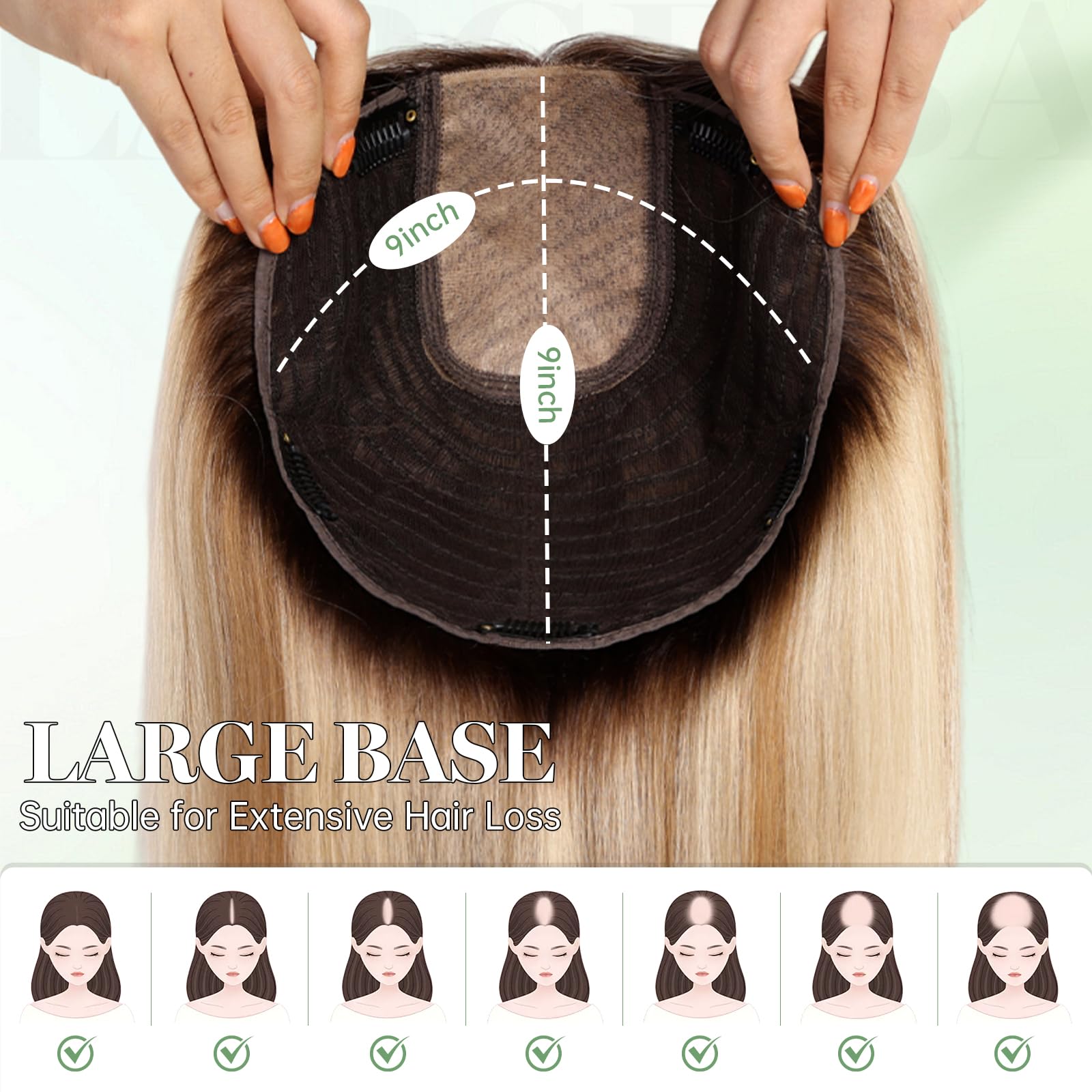 Image of starluck 16 inch Hair Toppers for Women 9