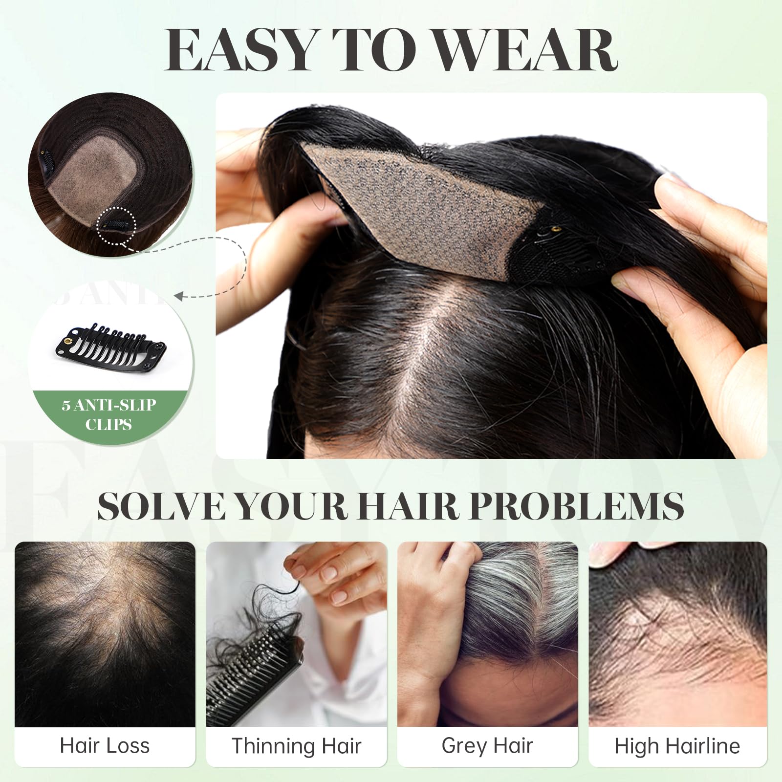 Image of starluck 16 inch Hair Toppers for Women 9