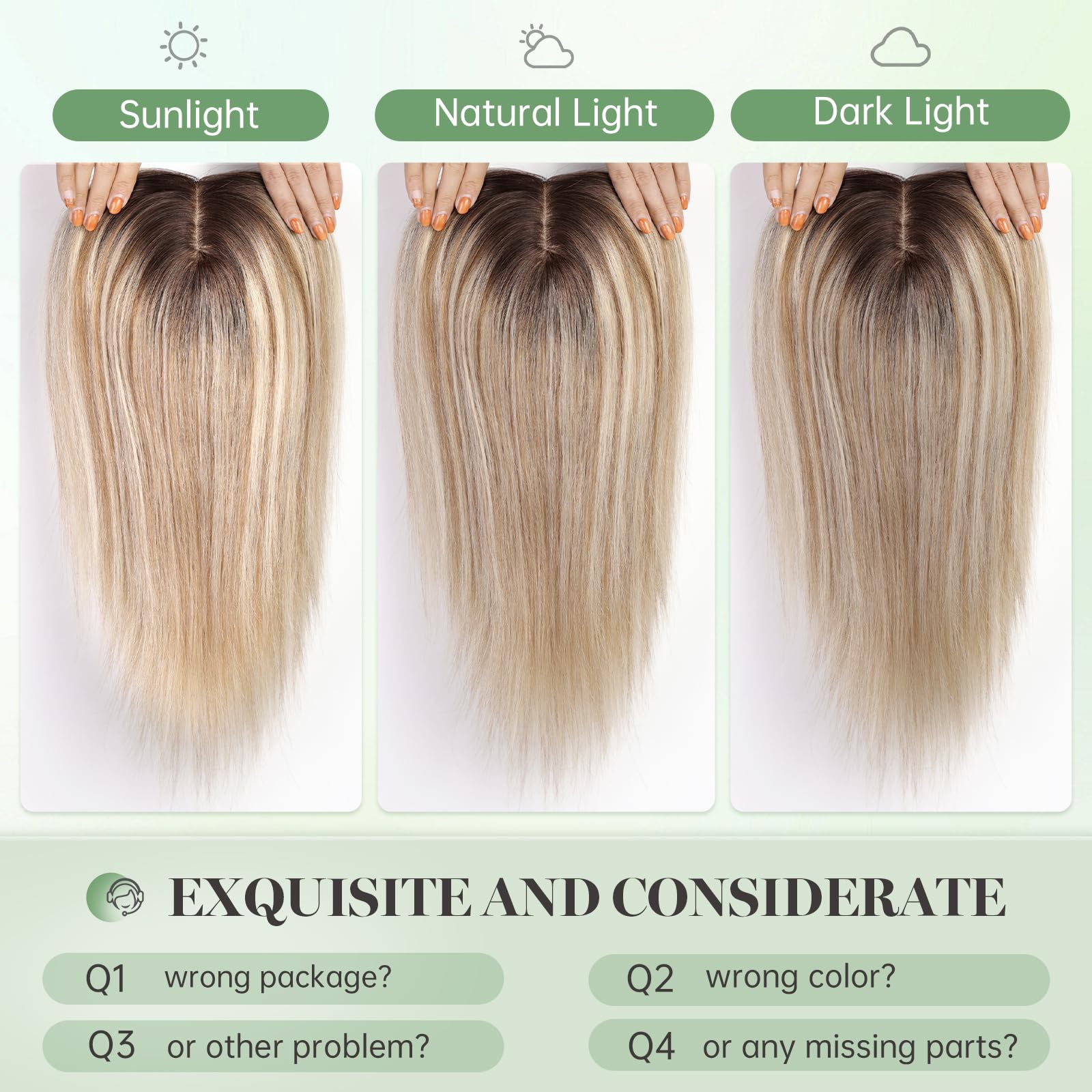 Image of starluck 16 inch Hair Toppers for Women 9