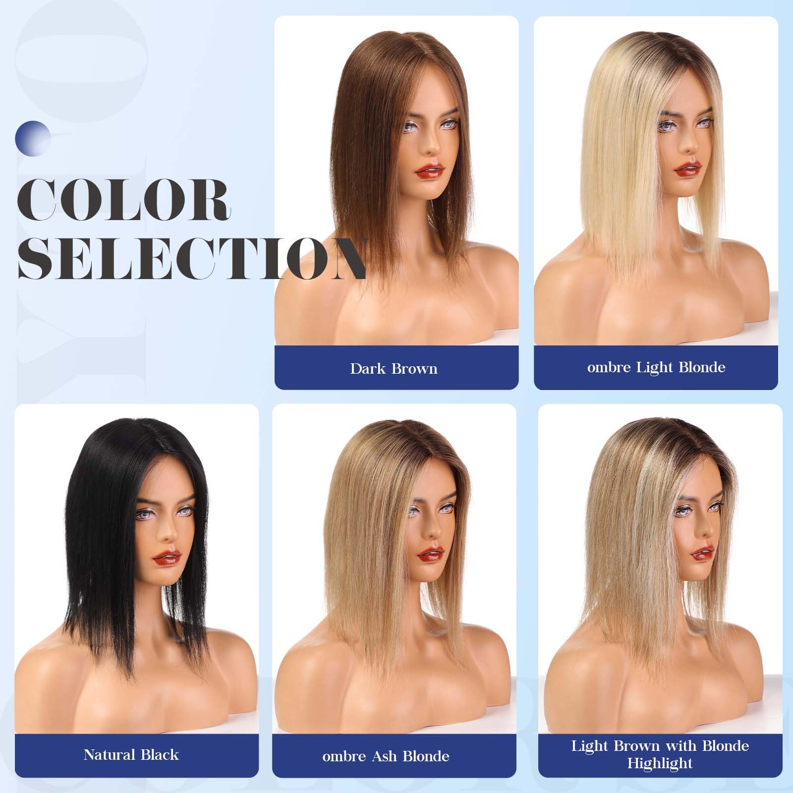 starluck Hair Toppers for Women Real Human Hair, 5