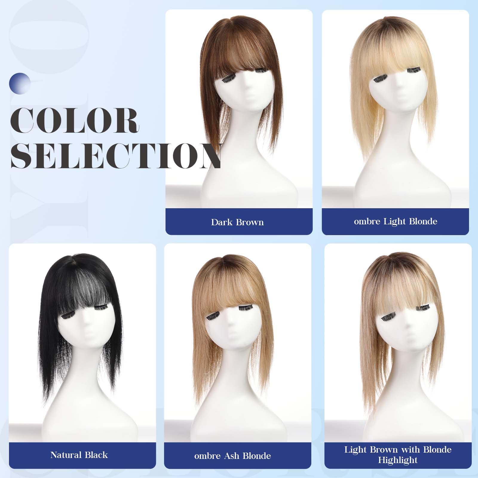starluck Hair Toppers for Women with Bangs 10 inch, 5